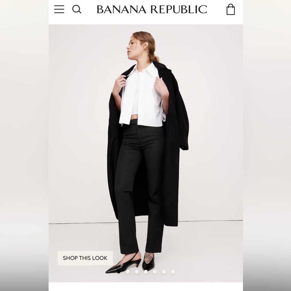 Black Banana Republic Straight Sloan Pant